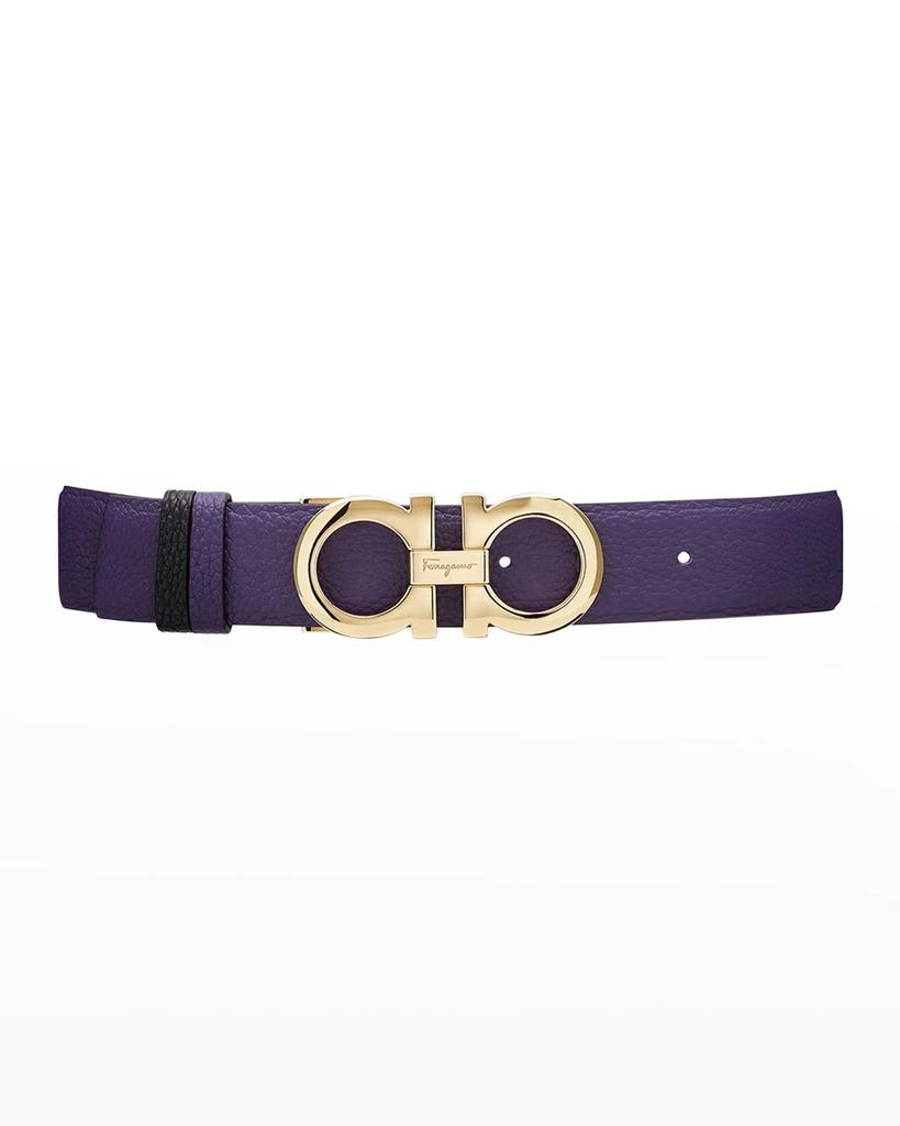 商品Salvatore Ferragamo|Gancini Bicolor Leather Belt,价格¥2083,第1张图片