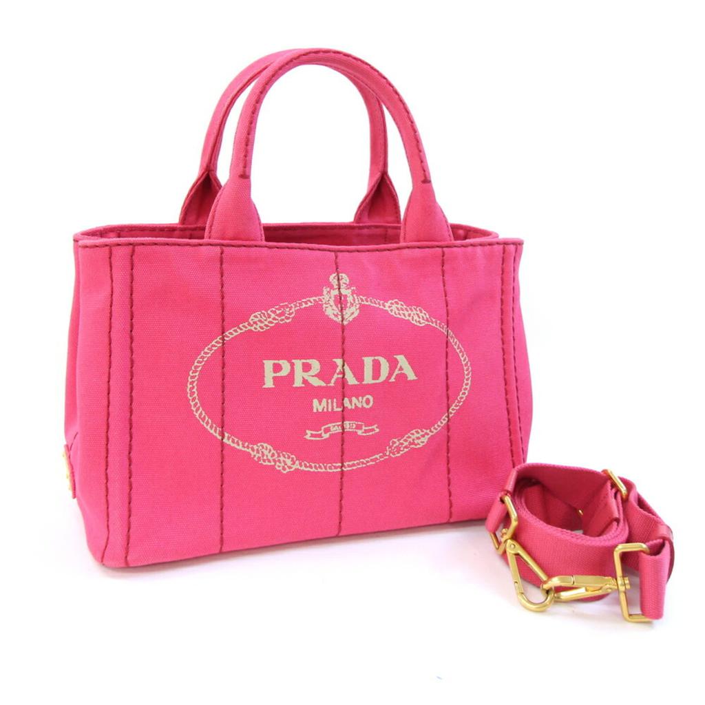 Bolsa Canapa Peonia rosa em lona (usada) image 2