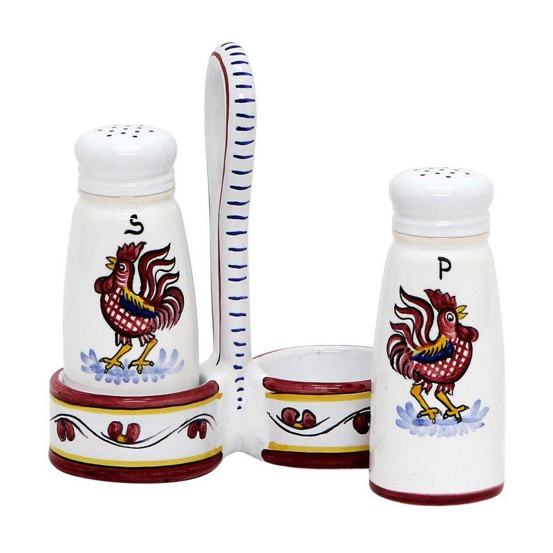 商品Artistica - Deruta of Italy|Orvieto Red Rooster: Salt And Pepper Cruet,价格¥739,第1张图片