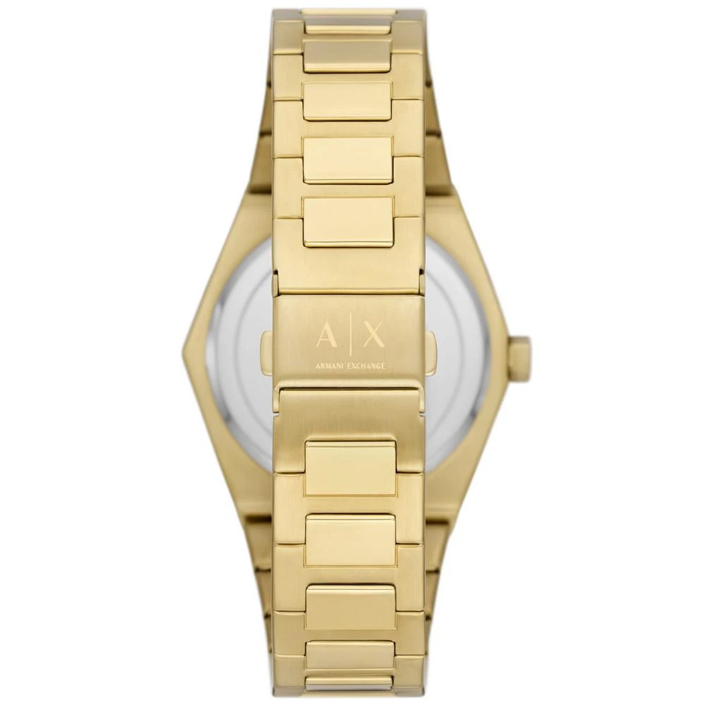 商品Armani Exchange|Men's Gold-Tone Stainless Steel Bracelet Watch 44mm,价格¥1070,第3张图片详细描述