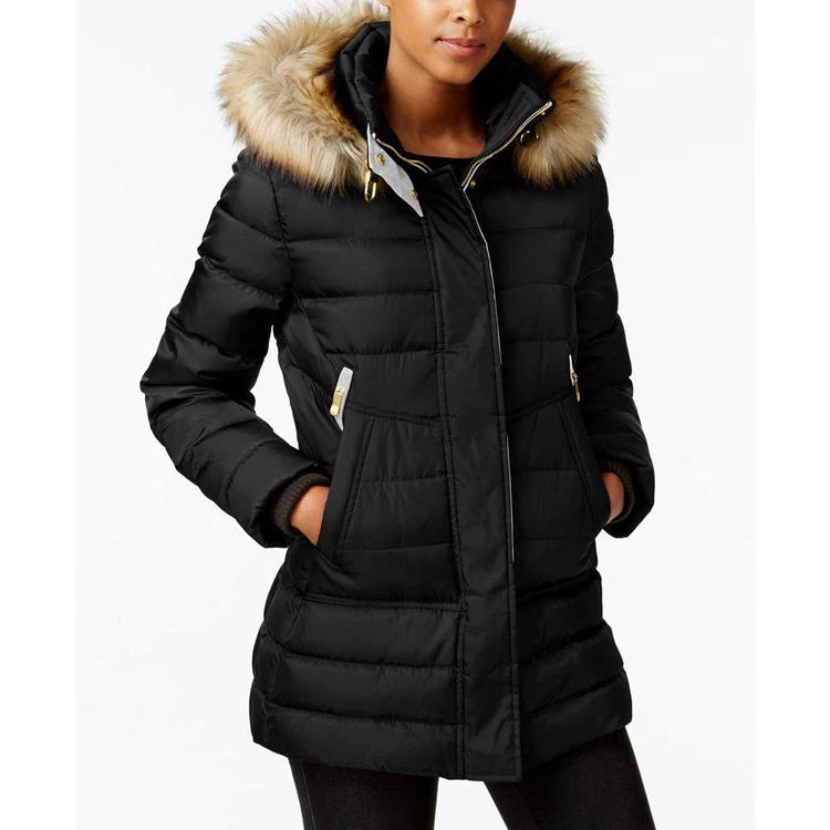 商品Vince Camuto|Faux-Fur-Trim Hooded Puffer Coat,价格¥1122,第1张图片