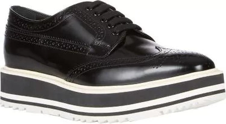 商品Prada|Wingtip Brogue Platform Sneakers,价格¥4008,第2张图片详细描述