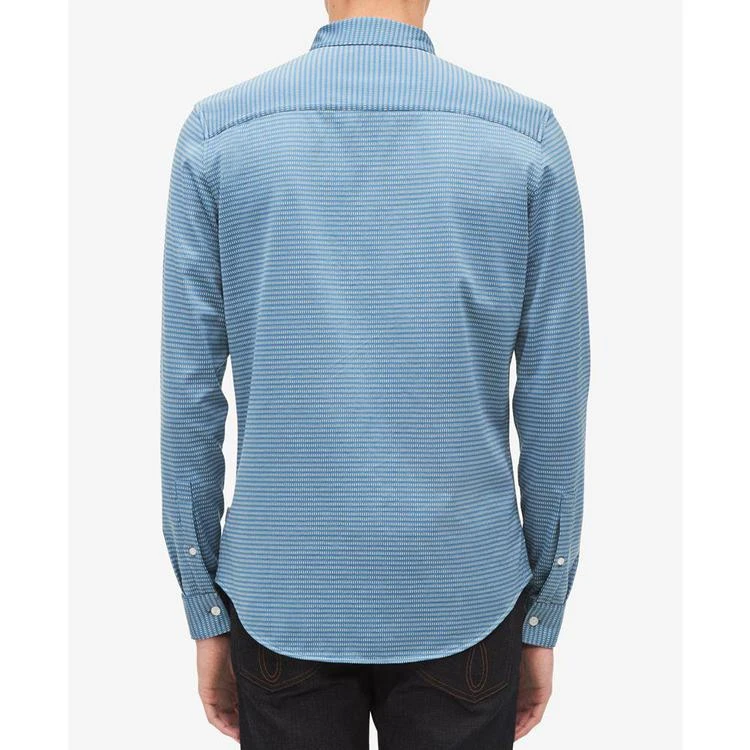商品Calvin Klein|Men's Yarn-Dyed Dashed-Stripe Jacquard Shirt,价格¥199,第2张图片详细描述