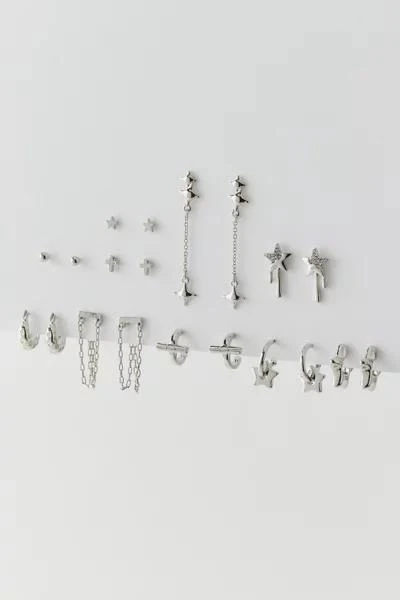 商品Urban Outfitters|Stars Are Blind Post & Hoop Earring Set,价格¥190,第3张图片详细描述