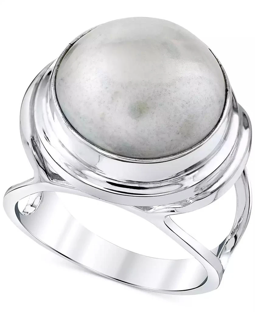 商品Macy's|Cultured Mabe Freshwater Pearl (12mm) Statement Ring in Sterling Silver,价格¥748,第1张图片