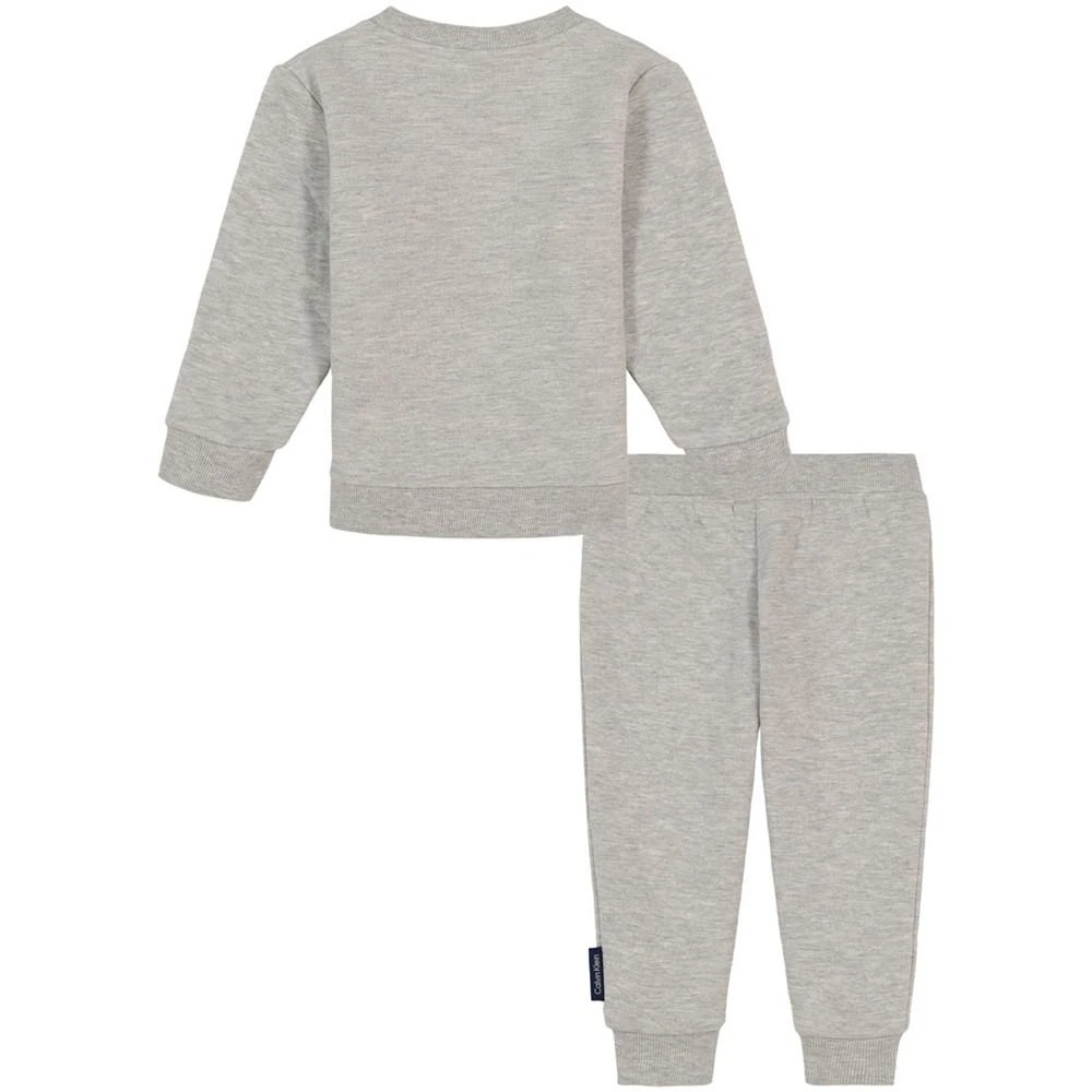 商品Calvin Klein|Baby Boys Quilted Logo Crewneck Top and Joggers, 2 Piece Set,价格¥114,第2张图片详细描述