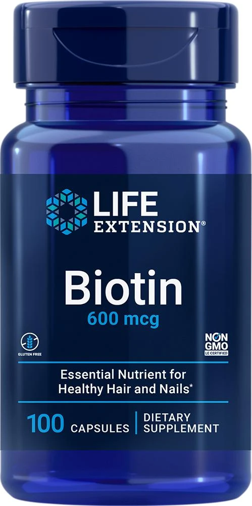 商品Life Extension|Life Extension Biotin, 100 - 600 mcg (600 mcg, 100 capsules),价格¥44,第1张图片