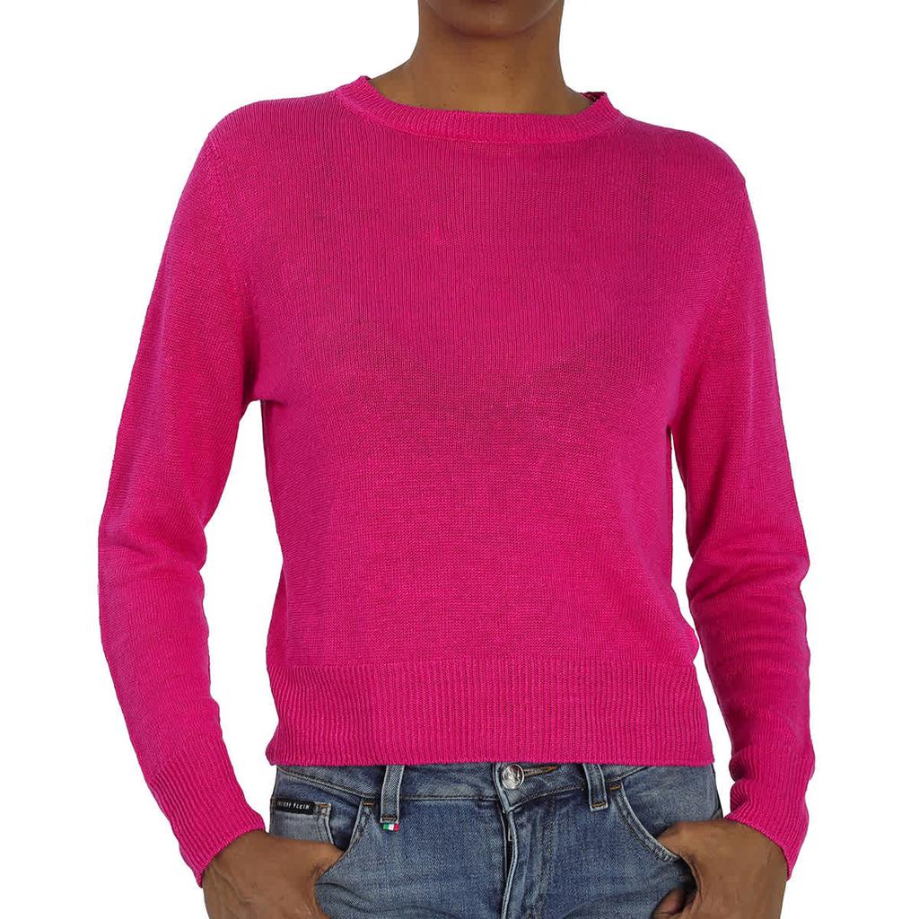 Max Mara Weekend Ladies Fushia Volpino Knit Linen Sweater, Size Large商品第1张图片规格展示