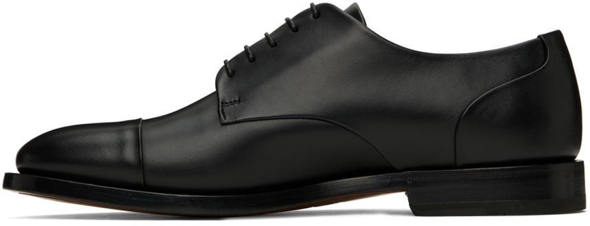 商品Salvatore Ferragamo|Black Perforated Derbys,价格¥7024,第5张图片详细描述