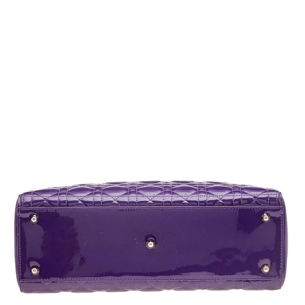 Dior Purple Cannage Patent Leather Large Lady Dior Tote 商品