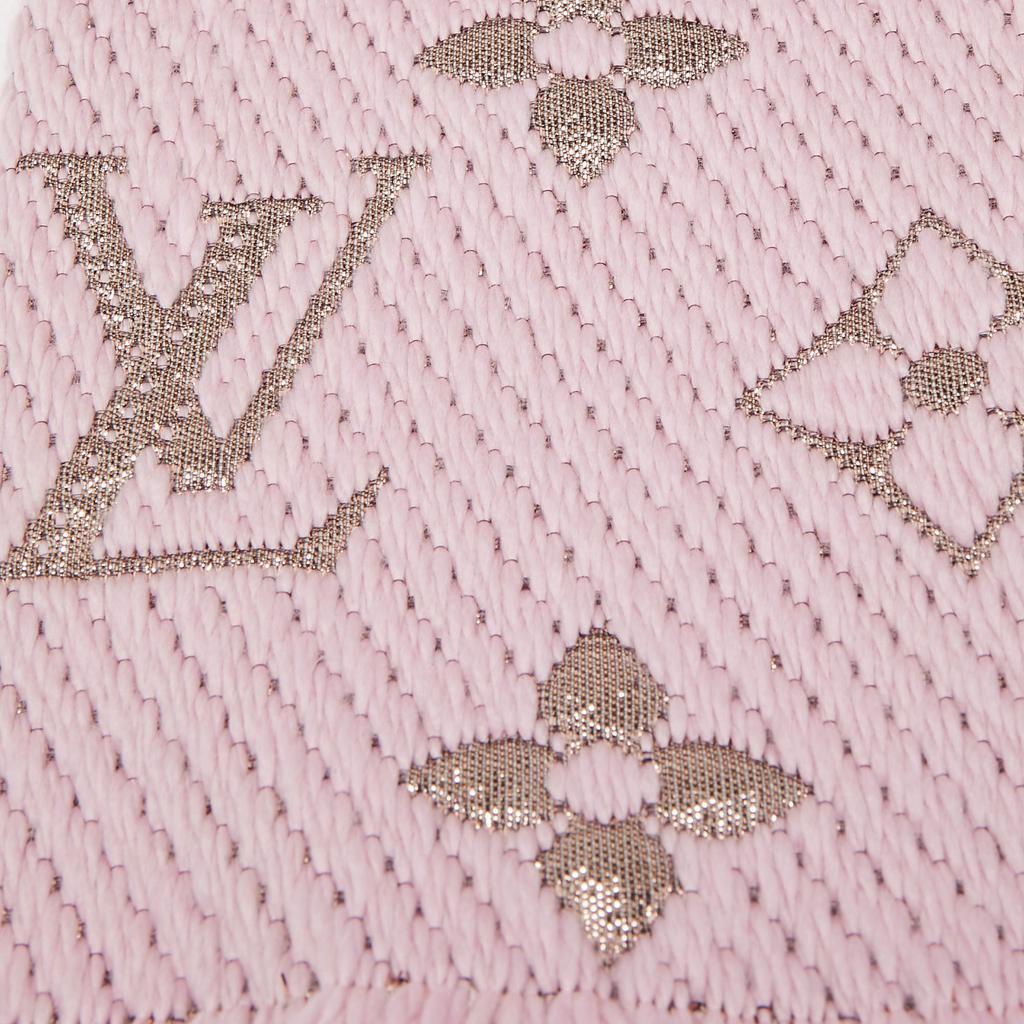 Louis Vuitton Pink Logomania Shine Wool Scarf商品第3张图片规格展示