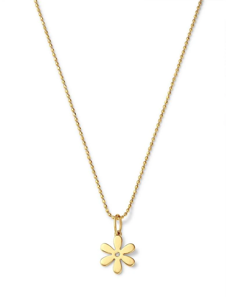 商品Sydney Evan|14K Yellow Gold Diamond Accent Daisy Pendant Necklace, 18",价格¥4543,第1张图片