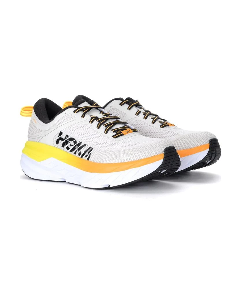 商品Hoka One One|Hoka Bondi 7 Grey And Yellow Men's Sneaker,价格¥1335,第2张图片详细描述