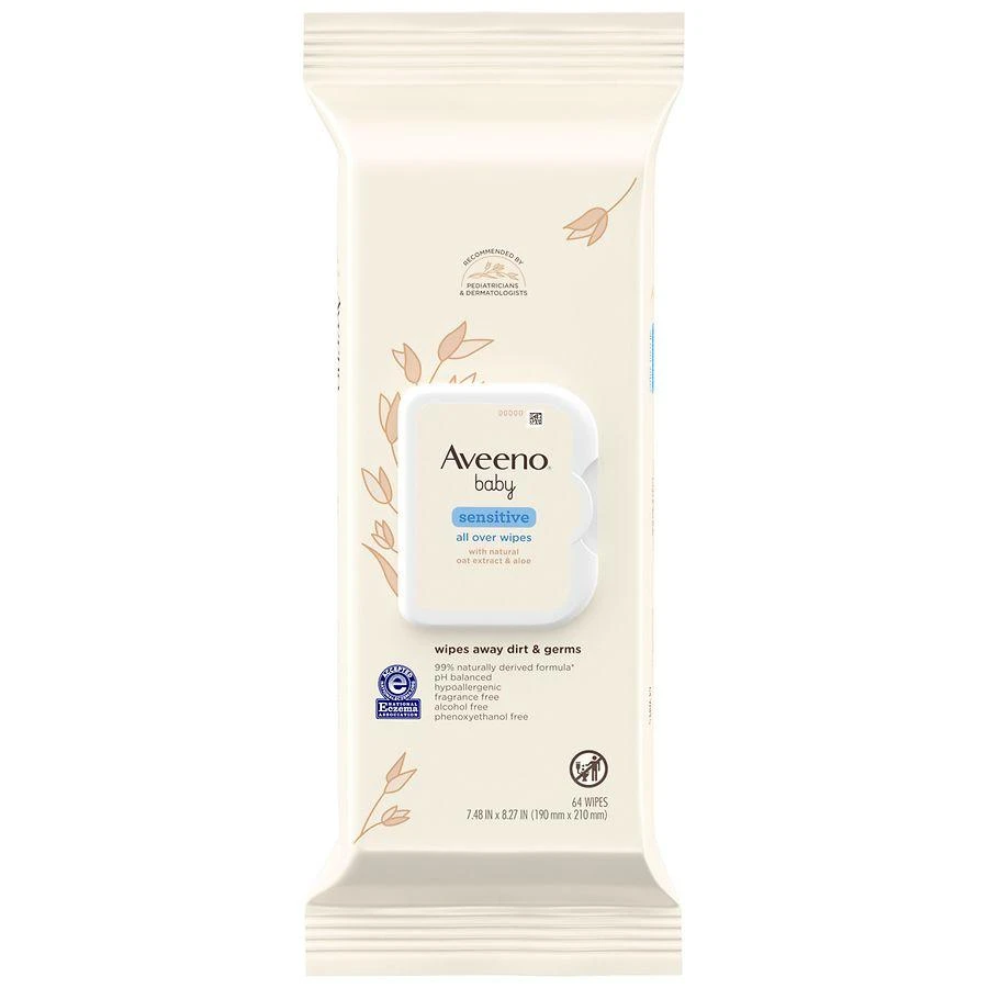 商品Aveeno|Sensitive All Over Wipes Fragrance-Free,价格¥48,第1张图片详细描述