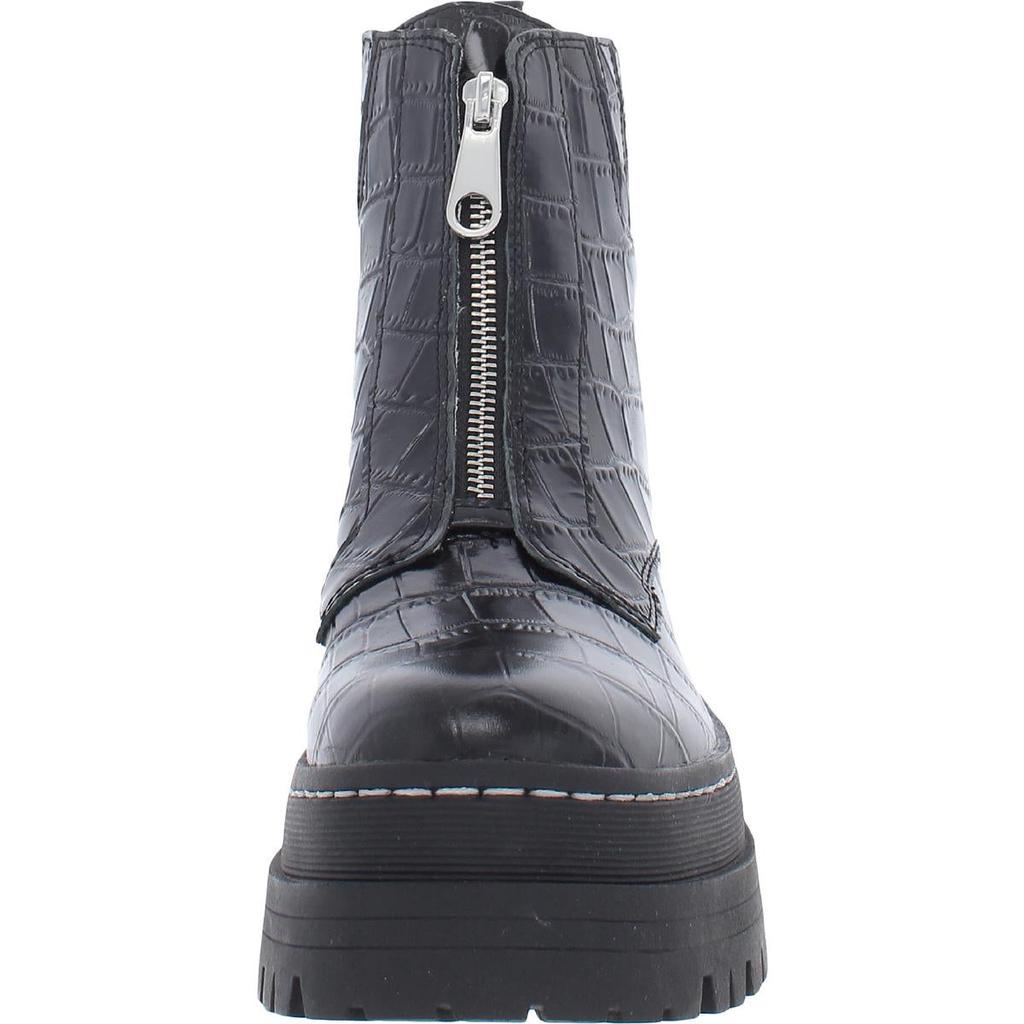 商品Marc Fisher|Marc Fisher LTD Womens Prisco2 Leather Embossed Combat & Lace-up Boots,价格¥857,第5张图片详细描述