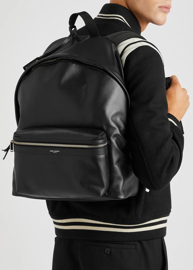 商品Yves Saint Laurent|City black leather backpack,价格¥9341,第5张图片详细描述