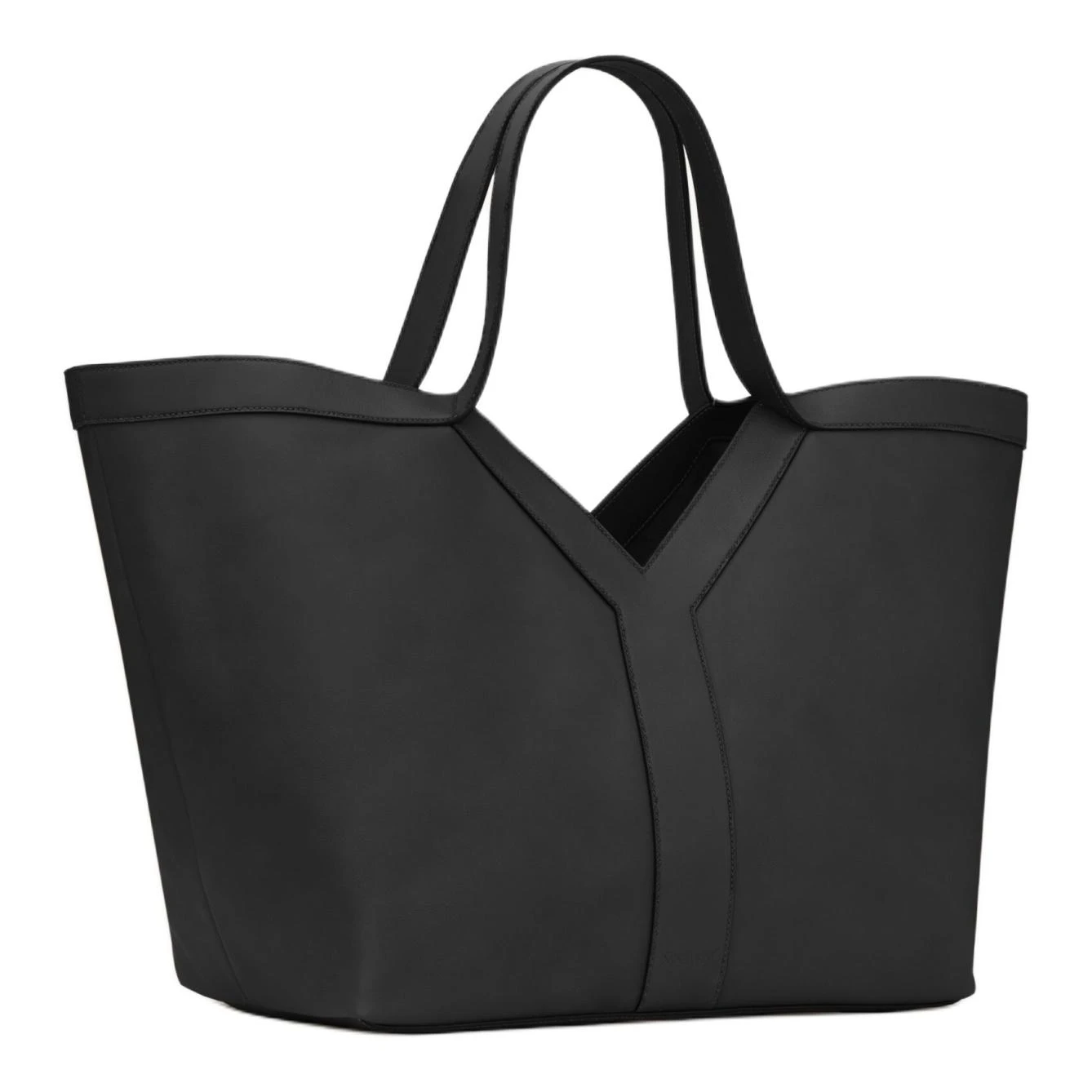 商品[国内直发] Yves Saint Laurent|圣罗兰 YSL Y Cabas 品牌Logo 钩扣开合 牛皮革 托特包Tote包购物袋手提包 女款 黑色,价格¥31903,第3张图片详细描述