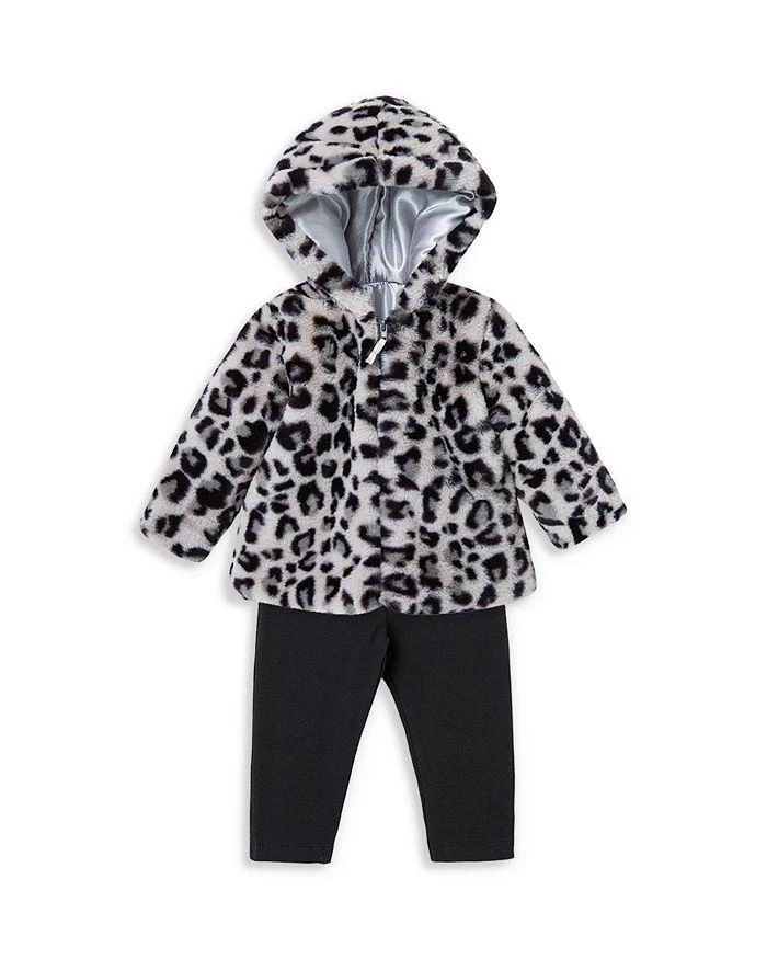 商品Little Me|Girls' Leopard Faux Fur Jacket, Top & Leggings Set - Baby,价格¥382,第4张图片详细描述