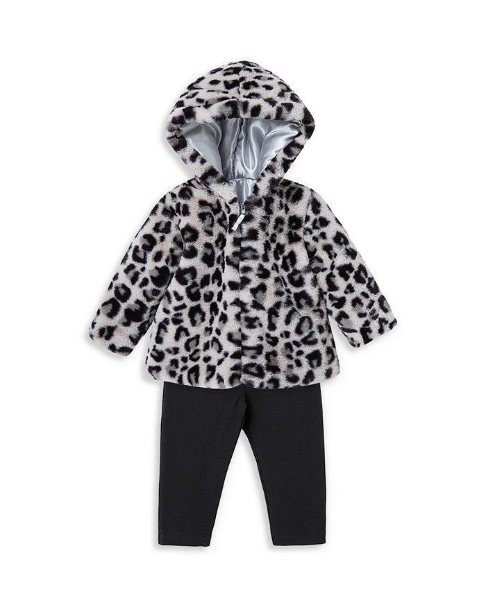 商品Little Me|Girls' Leopard Faux Fur Jacket, Top & Leggings Set - Baby,价格¥503,第6张图片详细描述