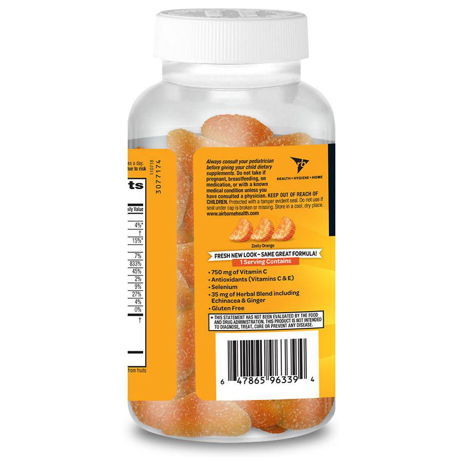 Airborne 免疫支持软糖 1000mg维生素C 橘子味商品第7张图片规格展示