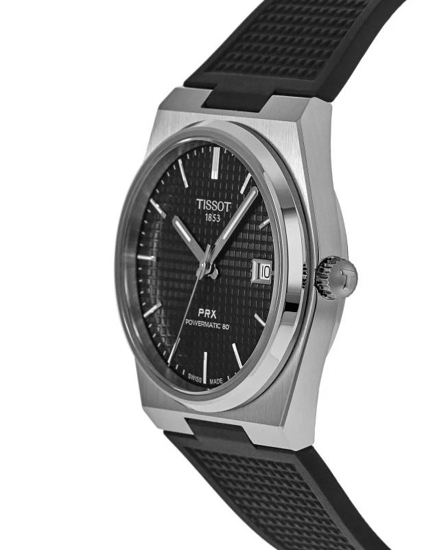 商品Tissot|Tissot PRX Powermatic 80 Automatic Black Dial Rubber Strap Men's Watch T137.407.17.051.00,价格¥4271,第3张图片详细描述