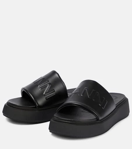 商品Ganni|Logo橡胶凉拖鞋,价格¥1190,第5张图片详细描述
