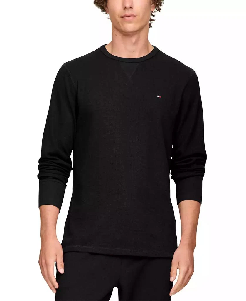 商品Tommy Hilfiger|Men's Waffle-Knit Long-Sleeve Crewneck Thermal Top,价格¥168,第3张图片详细描述