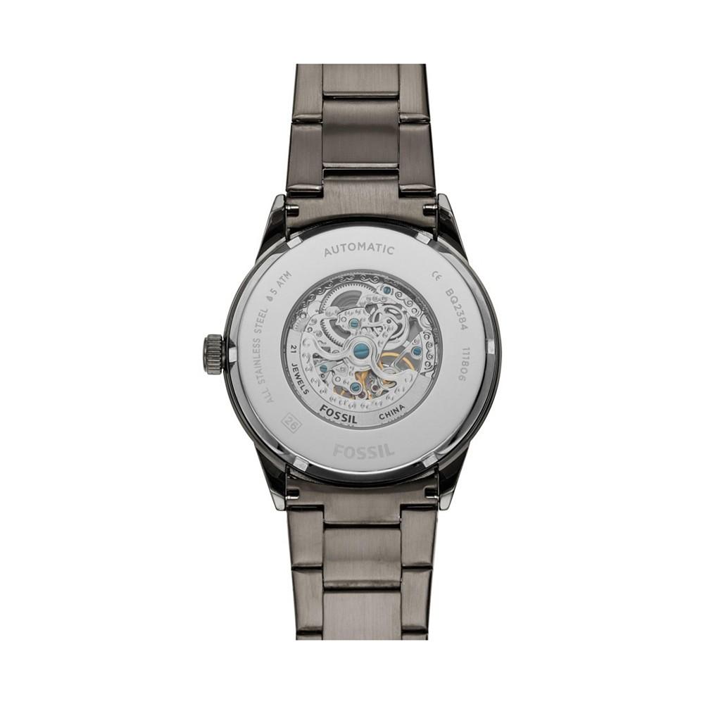 Men's Flynn Automatic Gunmetal Black Stainless Steel Watch 48mm商品第2张图片规格展示