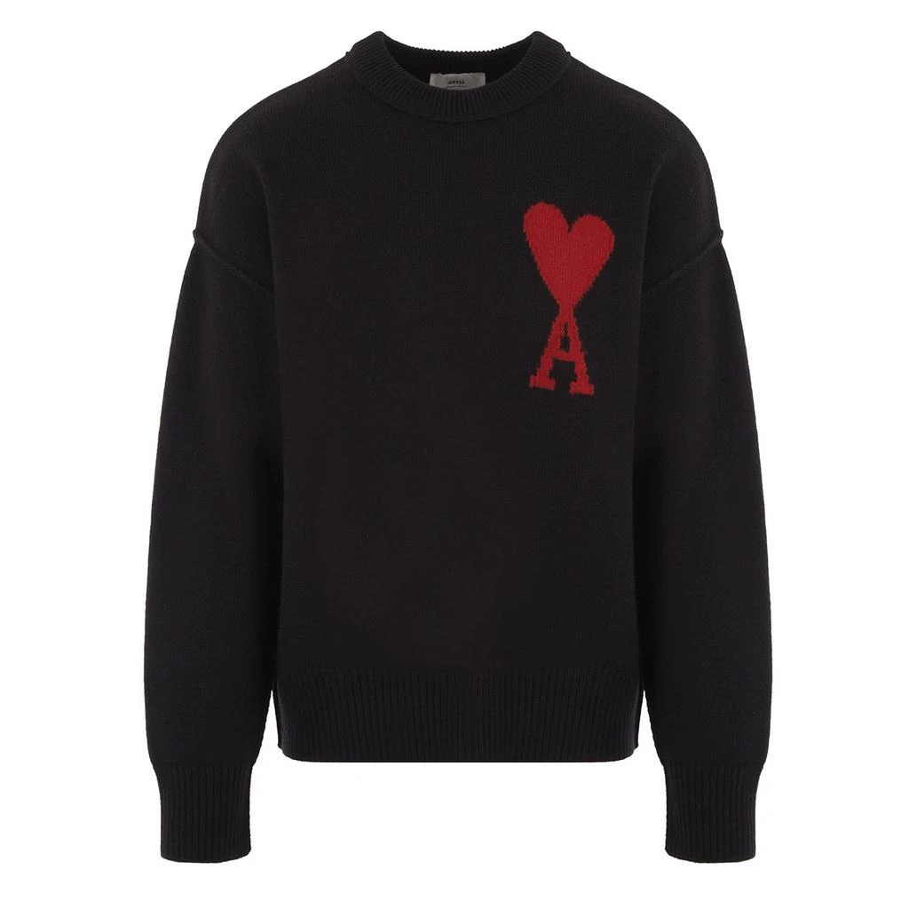 商品AMI|AMI Paris Logo Intarsia-Knit Jumper,价格¥2464,第1张图片