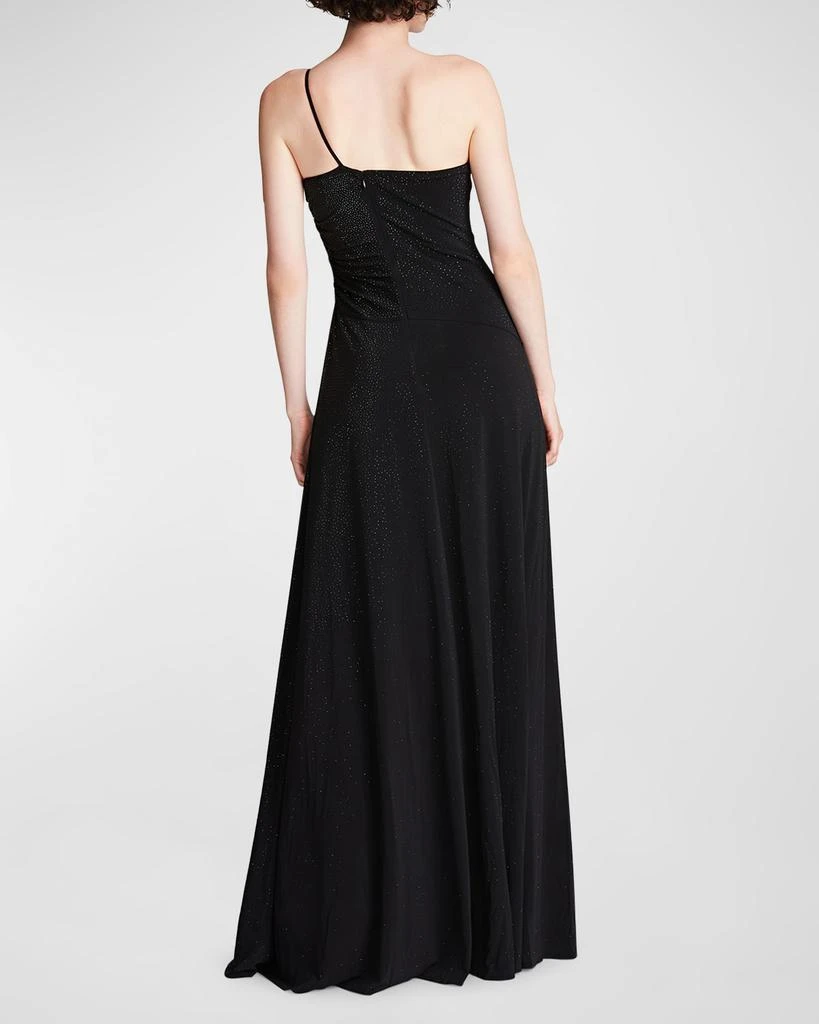商品HALSTON|Giselle One-Shoulder Rhinestone Jersey Gown,价格¥1502,第4张图片详细描述