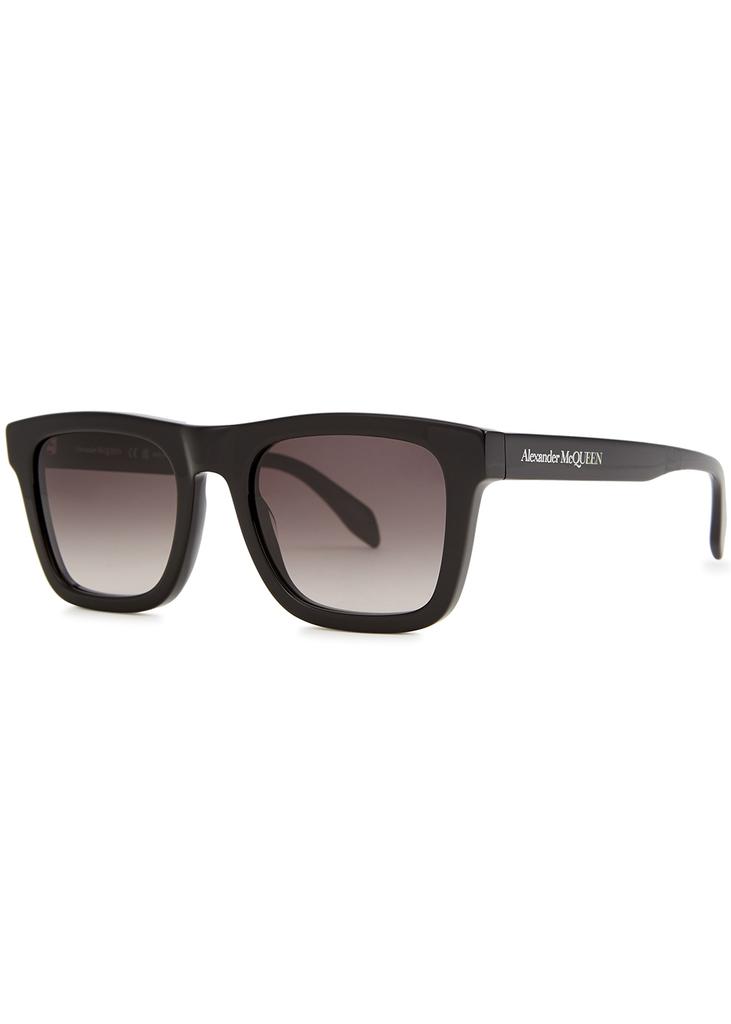 Black wayfarer-style sunglasses商品第1张图片规格展示