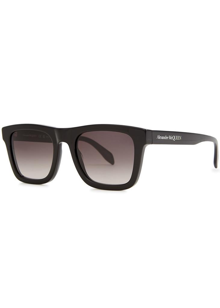 商品Alexander McQueen|Black wayfarer-style sunglasses,价格¥1790,第1张图片