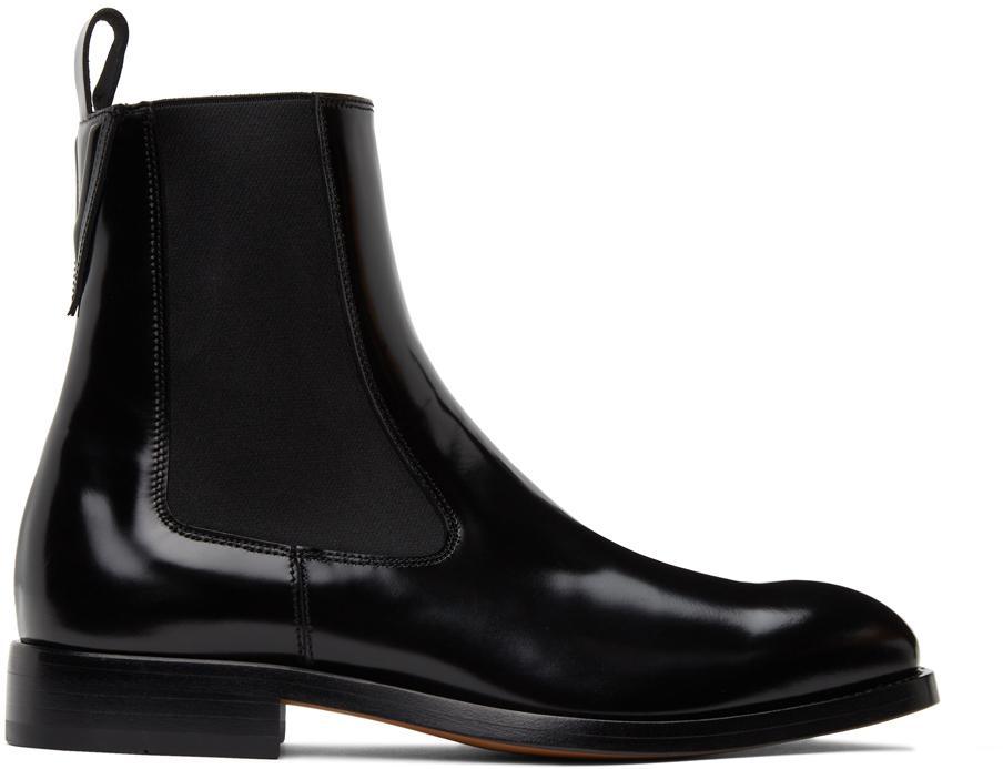 商品Versace|Black Polished Chelsea Boots,价格¥6883,第1张图片