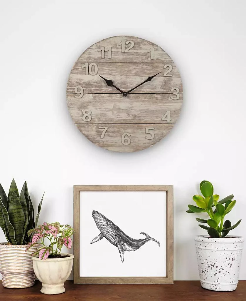 商品La Crosse Technology|La Crosse Clock 404-3430W 12" Sun Washed Wood Wall Clock,价格¥245,第3张图片详细描述