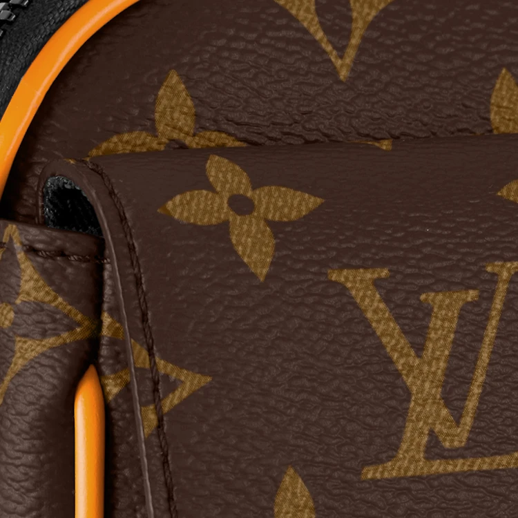 商品[国内直发] Louis Vuitton|S-Lock 橙色老花系列 �可拆卸可调节肩带磁力闭合 涂层帆布 信使包单肩斜挎包 常规 男款 棕色/橙色,价格¥30084,第7张图片详细描述