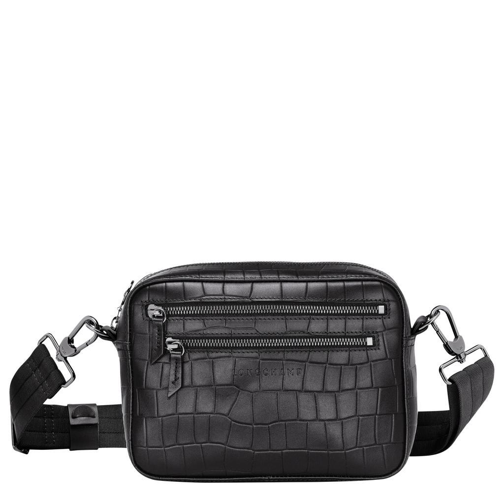 商品Longchamp|Crossbody bag Croco Block Black (20022945001),价格¥2160,第1张图片