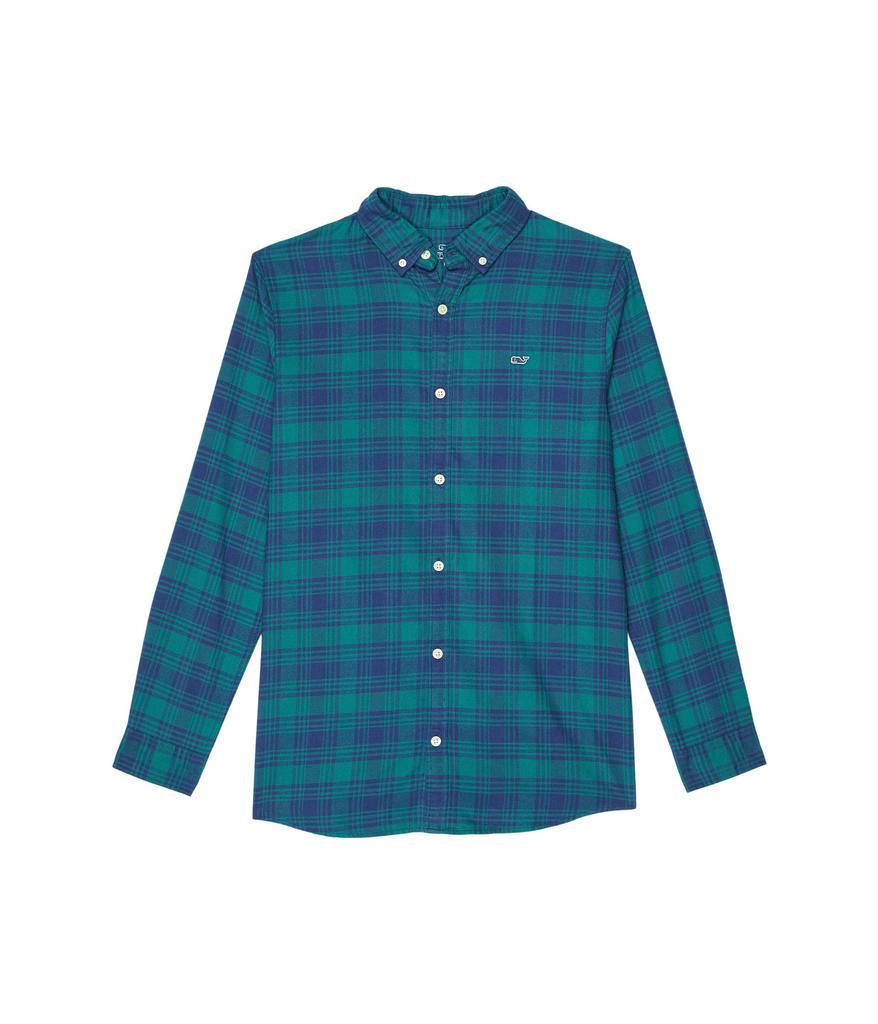 商品Vineyard Vines|Flannel Whale Shirt (Toddler/Little Kids/Big Kids),价格¥232,第1张图片