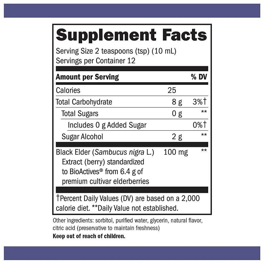 商品Nature's Way|Sambucus Sugar Free Syrup Berry,价格¥89,第2张图片详细描述