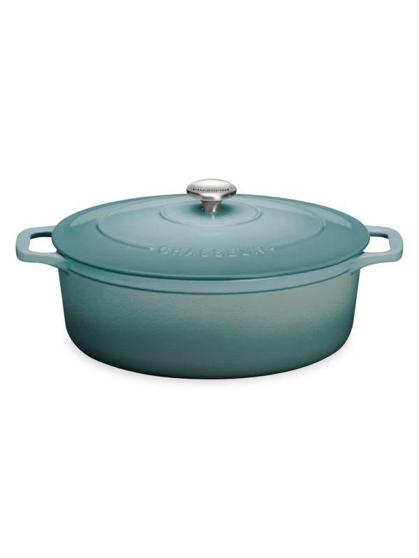 商品French Home|Chasseur 5.3-Quart Oval French Enameled Cast Iron Dutch Oven,价格¥2382,第1张图片