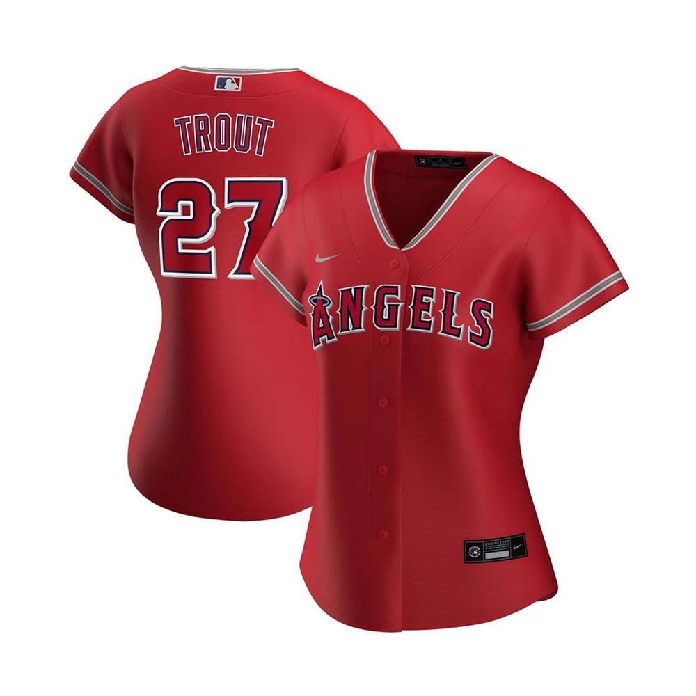 商品NIKE|Women's Mike Trout Red Los Angeles Angels Alternate Replica Player Jersey,价格¥811,第1张图片