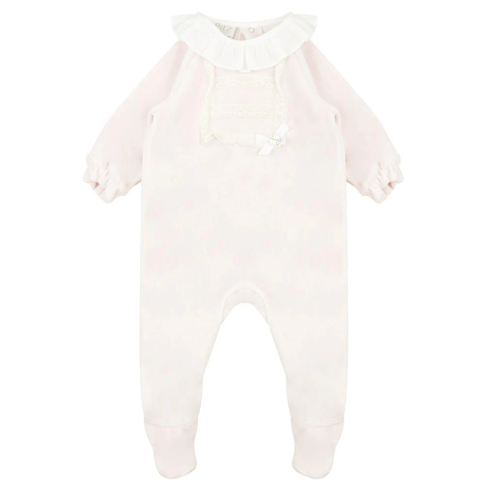 商品Paz Rodriguez|Pink & White Velour Romper Hat & Bib Gift Set,价格¥299,第1张图片