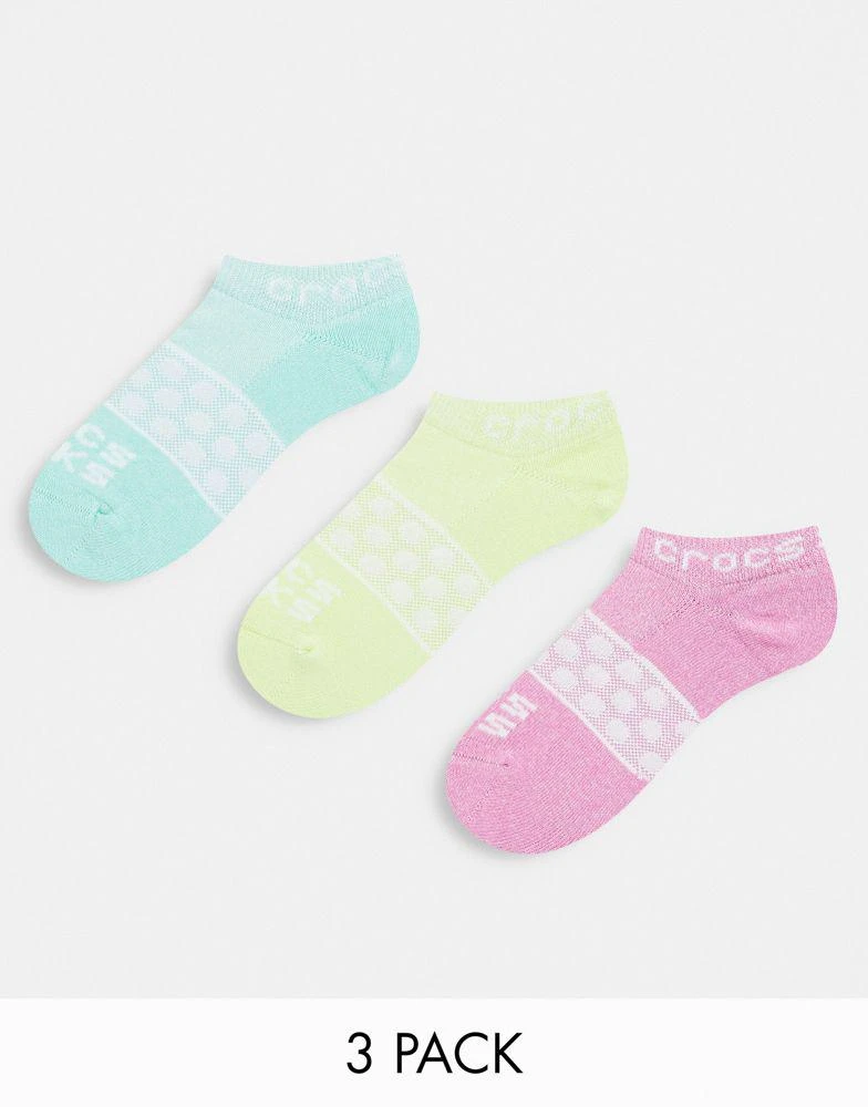 商品Crocs|Crocs socks 3 pack in low pastel,价格¥245,第1张图片