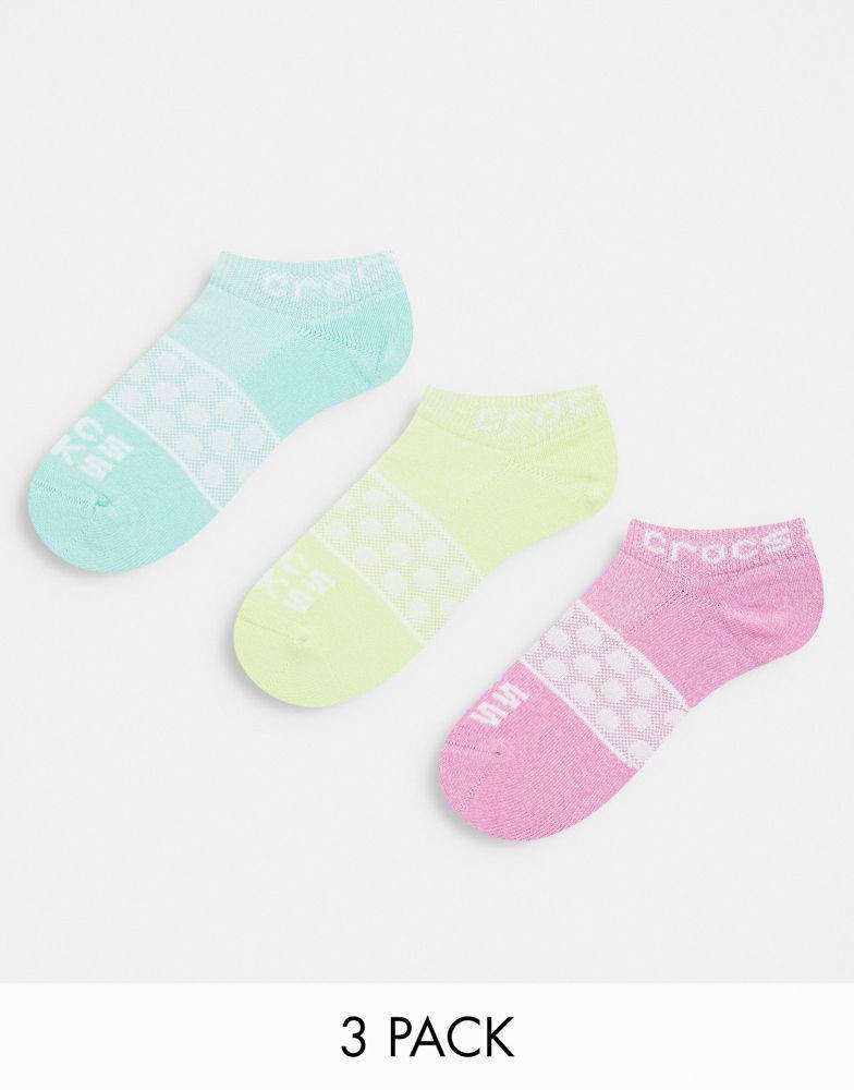 商品Crocs|Crocs socks 3 pack in low pastel,价格¥192,第1张图片