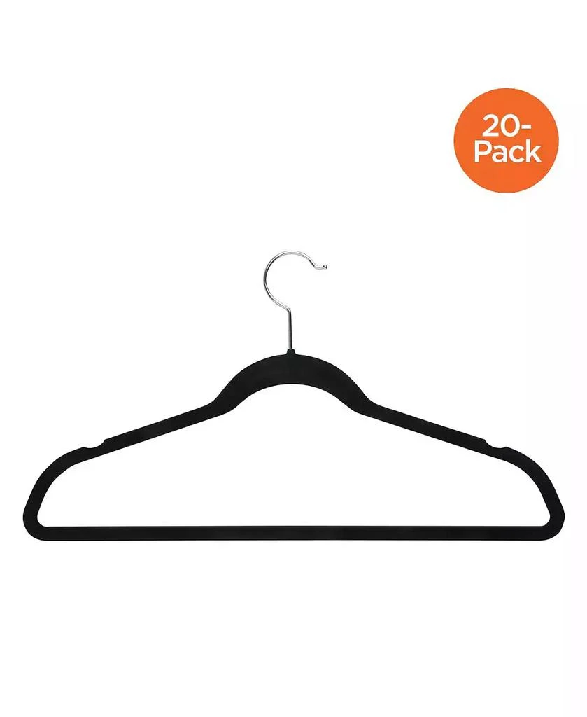 商品Honey Can Do|Slim-Profile Non-Slip Velvet Hangers Set, 20 Pieces,价格¥137,第2张图片详细描述