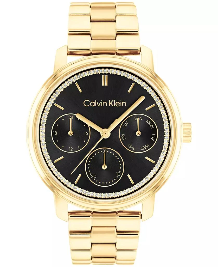 商品Calvin Klein|Women's Gold-Tone Stainless Steel Bracelet Watch 38mm,价格¥1520,第1张图片