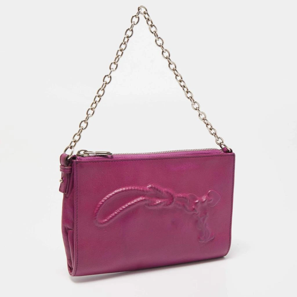 商品[二手商品] Yves Saint Laurent|Yves Saint Laurent Purple Leather Mini Charms Clutch Bag,价格¥3706,第3张图片详细描述