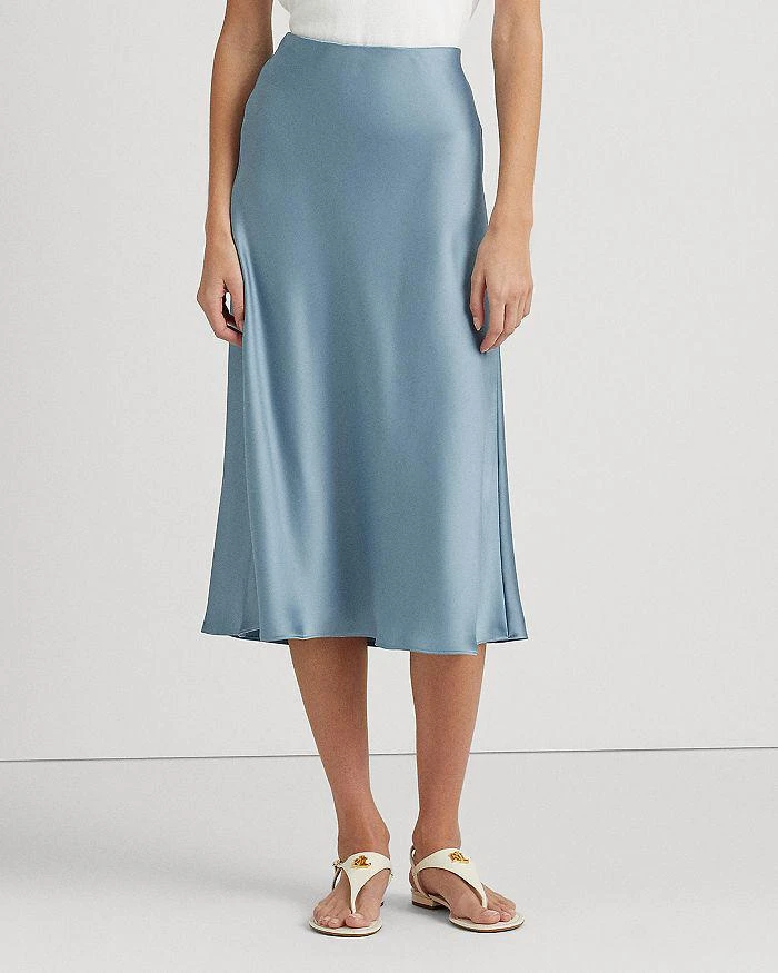 商品Ralph Lauren|Satin Midi Slip Skirt,价格¥552,第4张图片详细描述