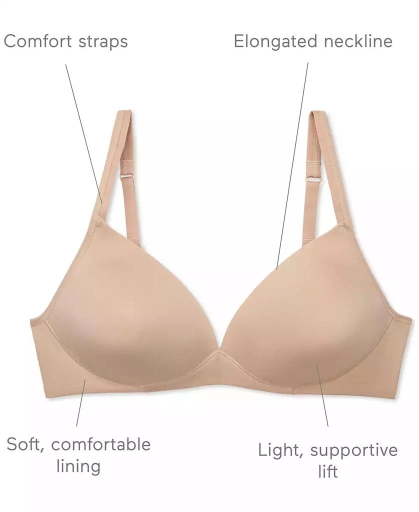 商品Warner's|Warners® Elements of Bliss® Support and Comfort Wireless Lift T-Shirt Bra 1298,价格¥163,第2张图片详细描述