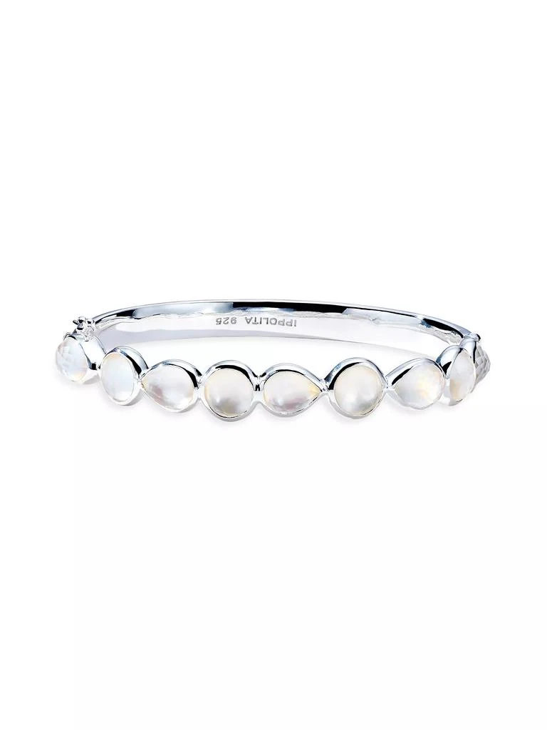 商品Ippolita|Rock Candy Sterling Silver, Rock Crystal & Mother-Of-Pearl Hinged Bangle,价格¥5985,第1张图片