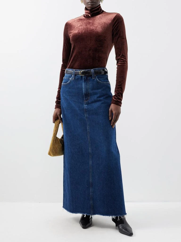 商品AGOLDE|Hilla organic-cotton blend denim maxi skirt,价格¥1231,第2张图片详细描述